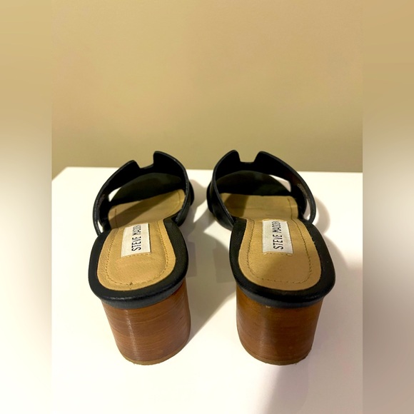 Steve by Steven Madden Foreva Block-Heel Sandals Black Size 5.5 - Picture 8 of 11